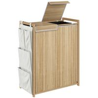 WÄSCHESAMMLER Bambus Naturholz - Naturfarben, Naturmaterialien (33/78/63cm) - HOMCOM
