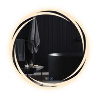 BADEZIMMERSPIEGEL Redick mit LED-Leuchte Ø80 cm - Weiß, Glas (80/2.4/80cm) - Nettlife