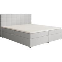 POLSTERBETT Topiq I 184/203/103 hellgrau, Bouclé-Stoff - Hellgrau, Holzwerkstoff (180/200cm) - Beautysofa