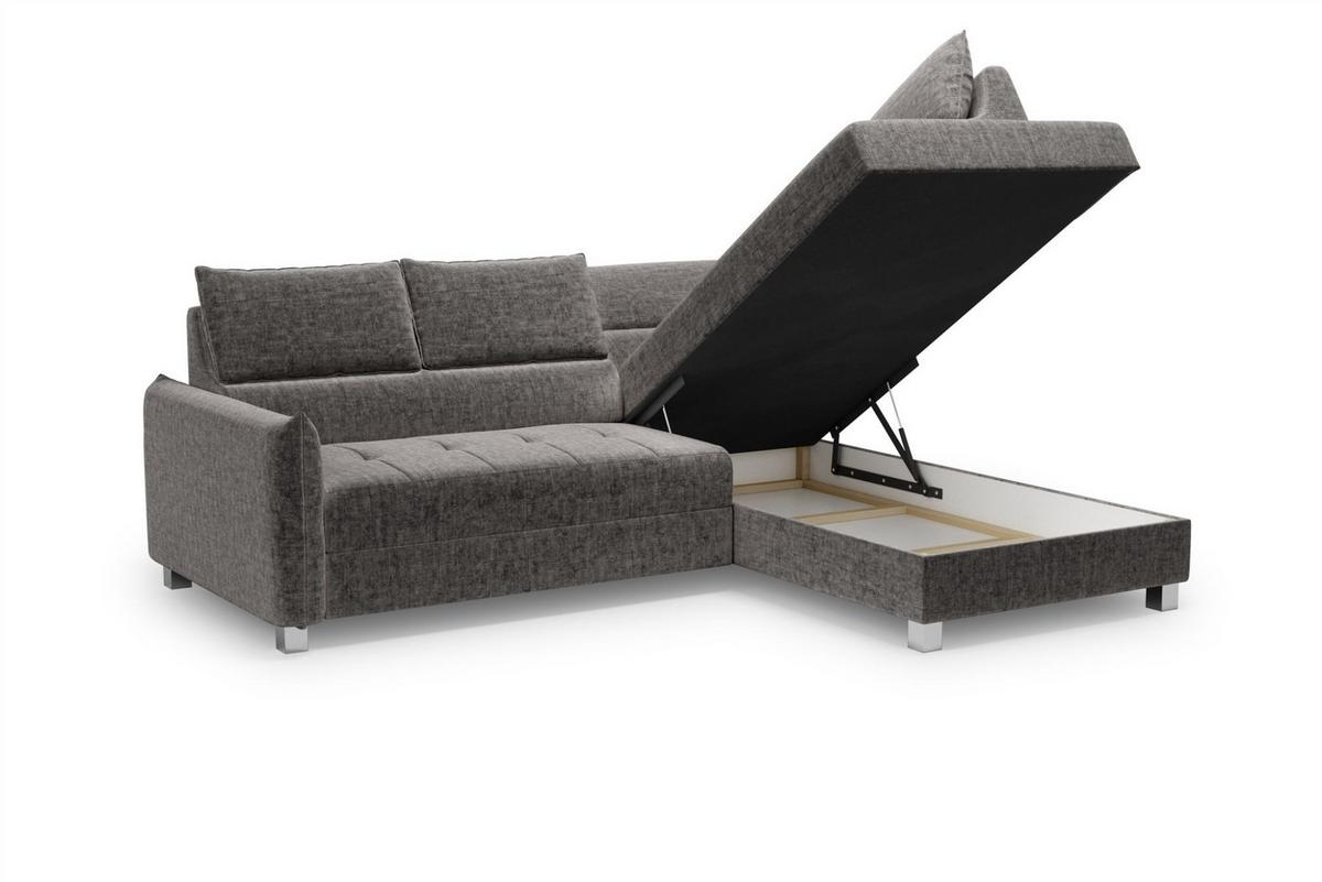 ECKSOFA Marno - Schieferfarben, Holzwerkstoff/Textil (260/200cm) - Fun Möbel