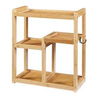 BADEZIMMERREGAL Höör - Naturfarben, Holz (37/42/17cm) - [en.casa]
