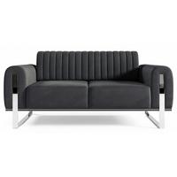 SOFA Parissa 164 cm - Dunkelgrau, Textil/Metall (164/79/92cm) - Selsey