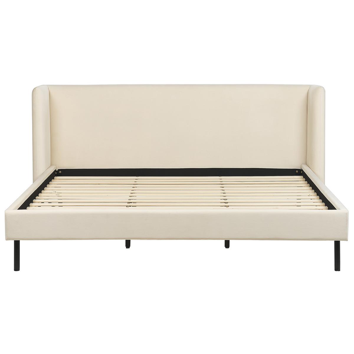 POLSTERBETT 180/200cm Helles Beige Arette - Beige, Textil (180/200cm) - Beliani