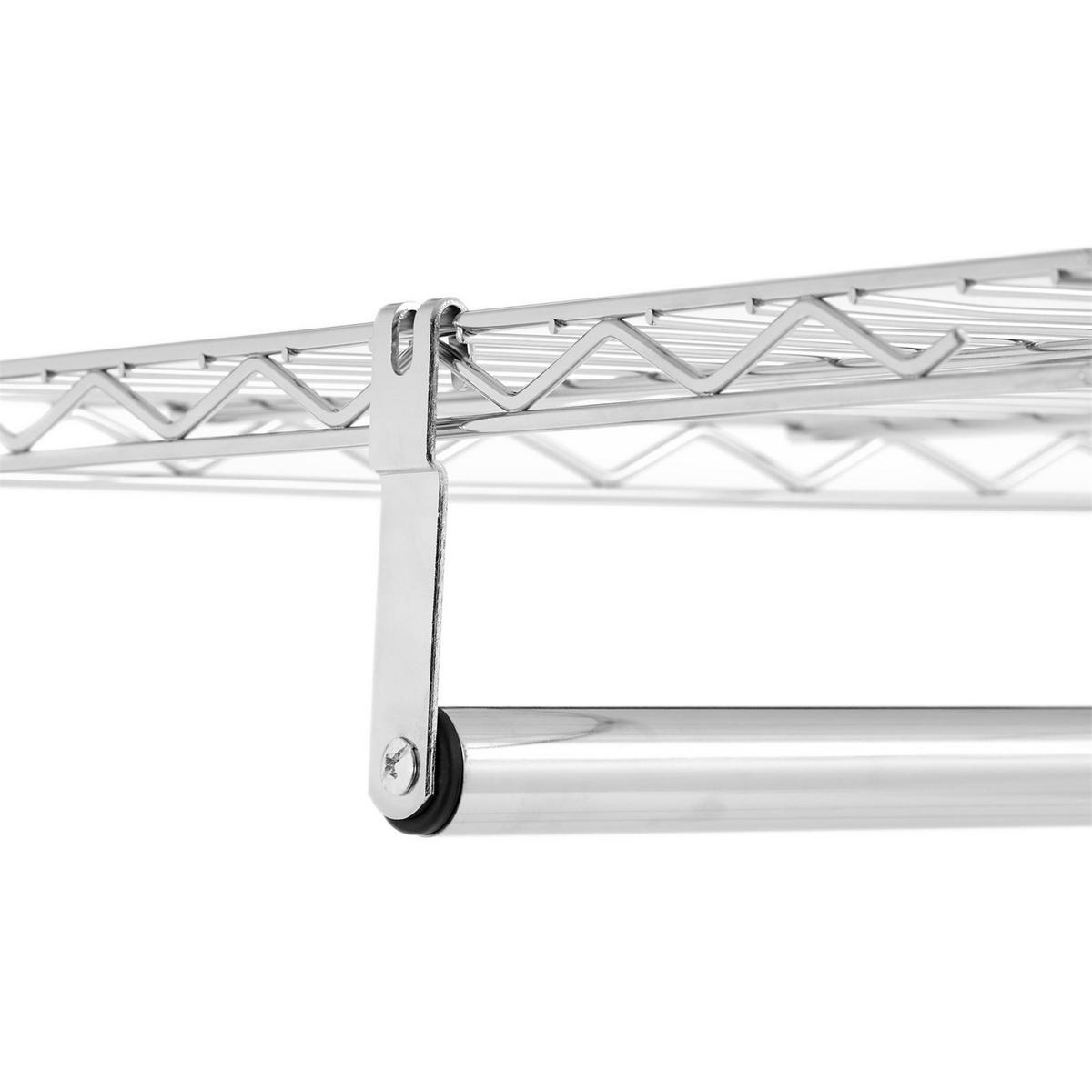 GARDEROBENWAGEN BRINDISI chrom - Chromfarben, Metall (91/181/48cm) - IDIMEX