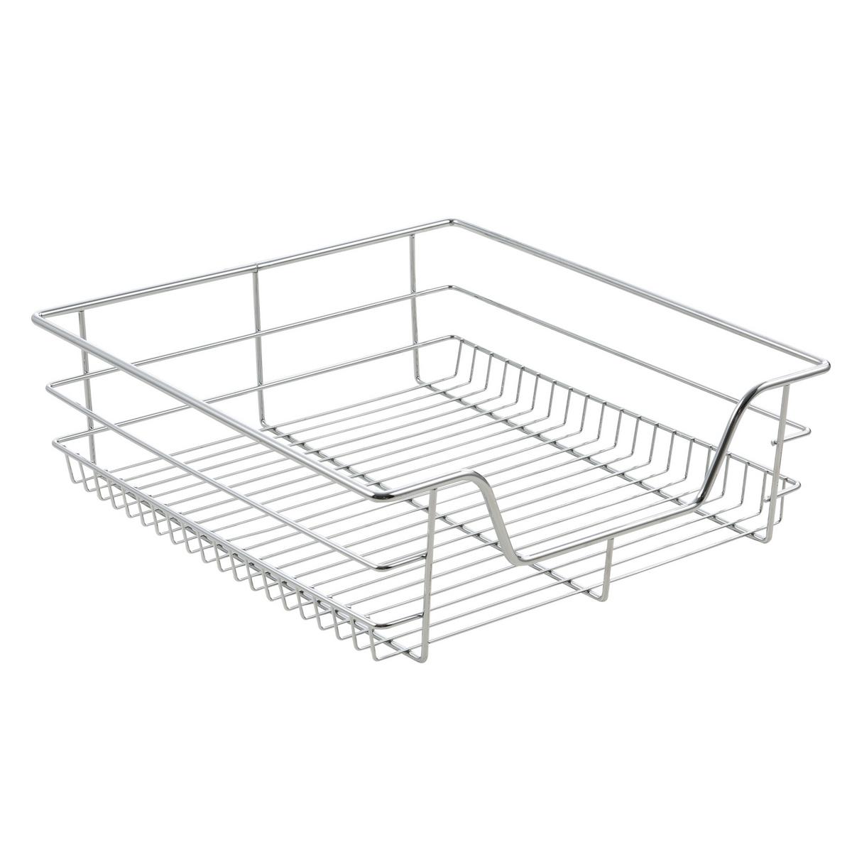 TELESKOPSCHUBLADE-SET 2 TLG. Doustelle - Silberfarben, Metall (44/14/47cm) - [en.casa]
