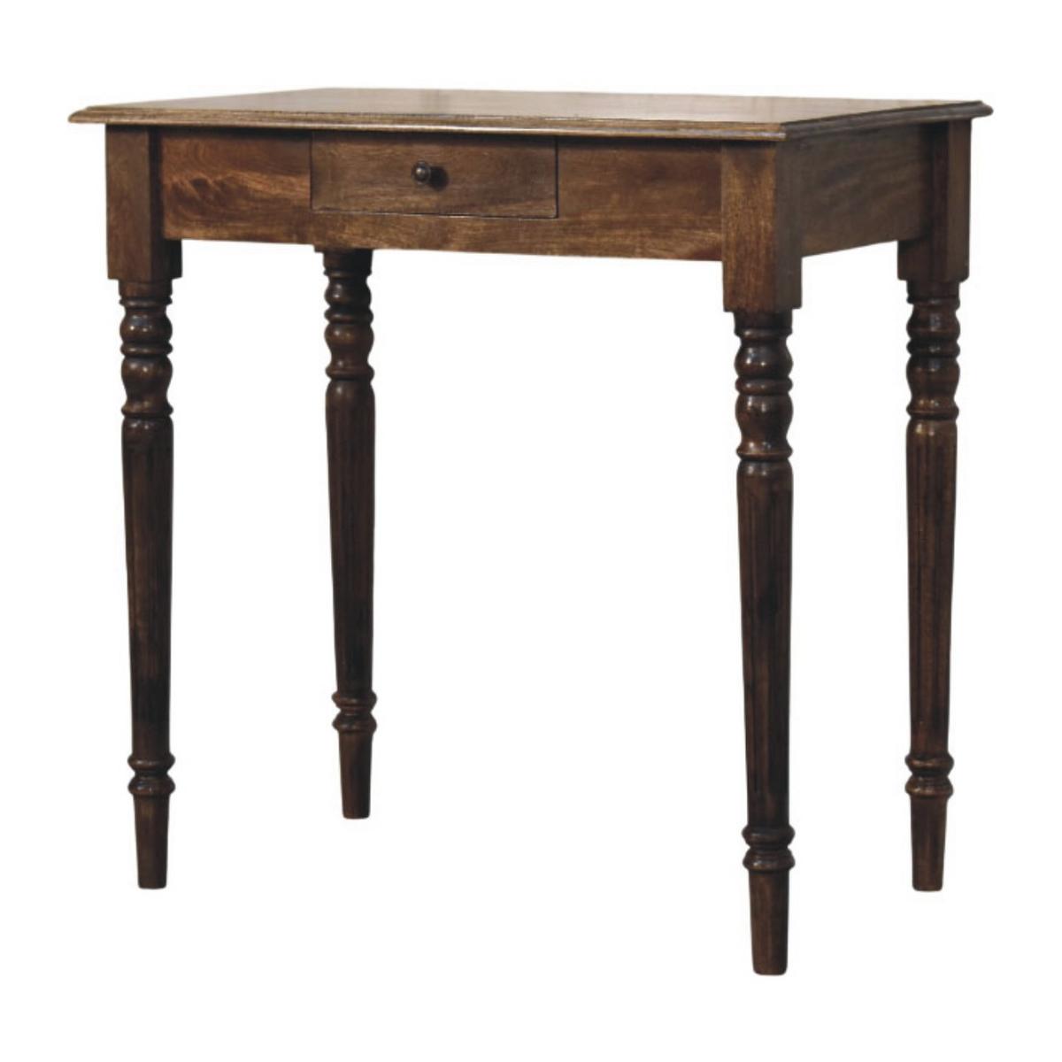 SCHREIBTISCH Klassisches Grau-Finish, 1 Schublade, Braun - Braun, Holz (80/45/80cm) - Artisan Furniture
