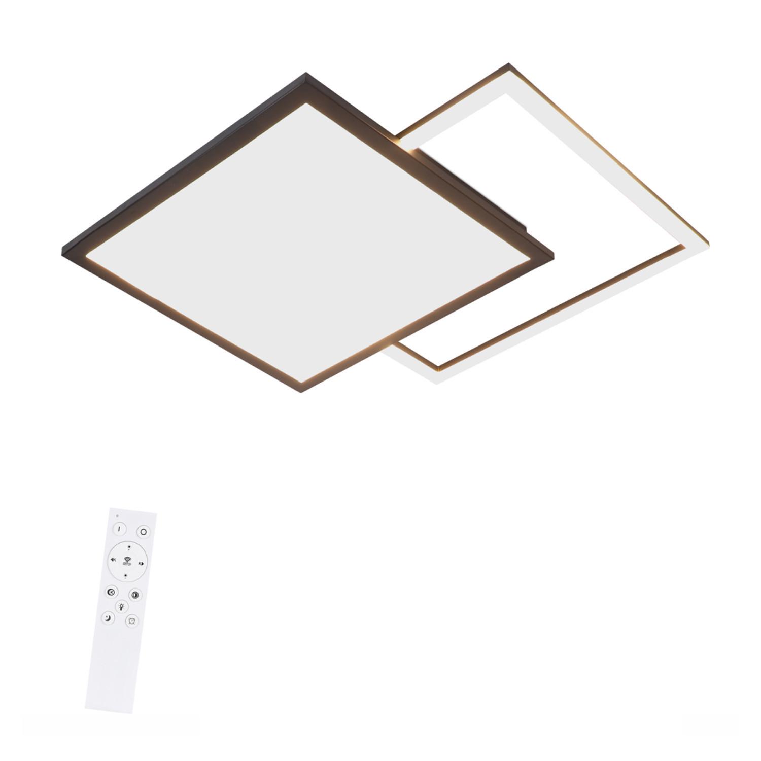 LED-DECKENLEUCHTE Carl 53/53/5 cm - Schwarz, Metall (53/53/5cm) - Nettlife