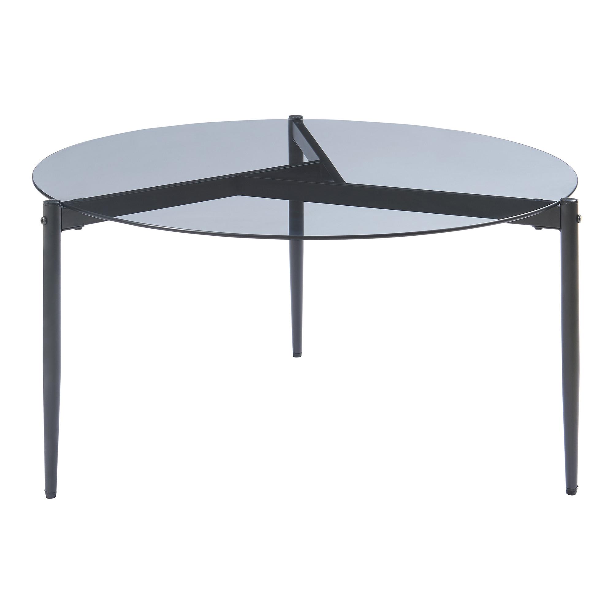 COUCHTISCH Ulökantaa 80/40 cm - Grau, Glas/Metall (40/40/80cm) - [en.casa]