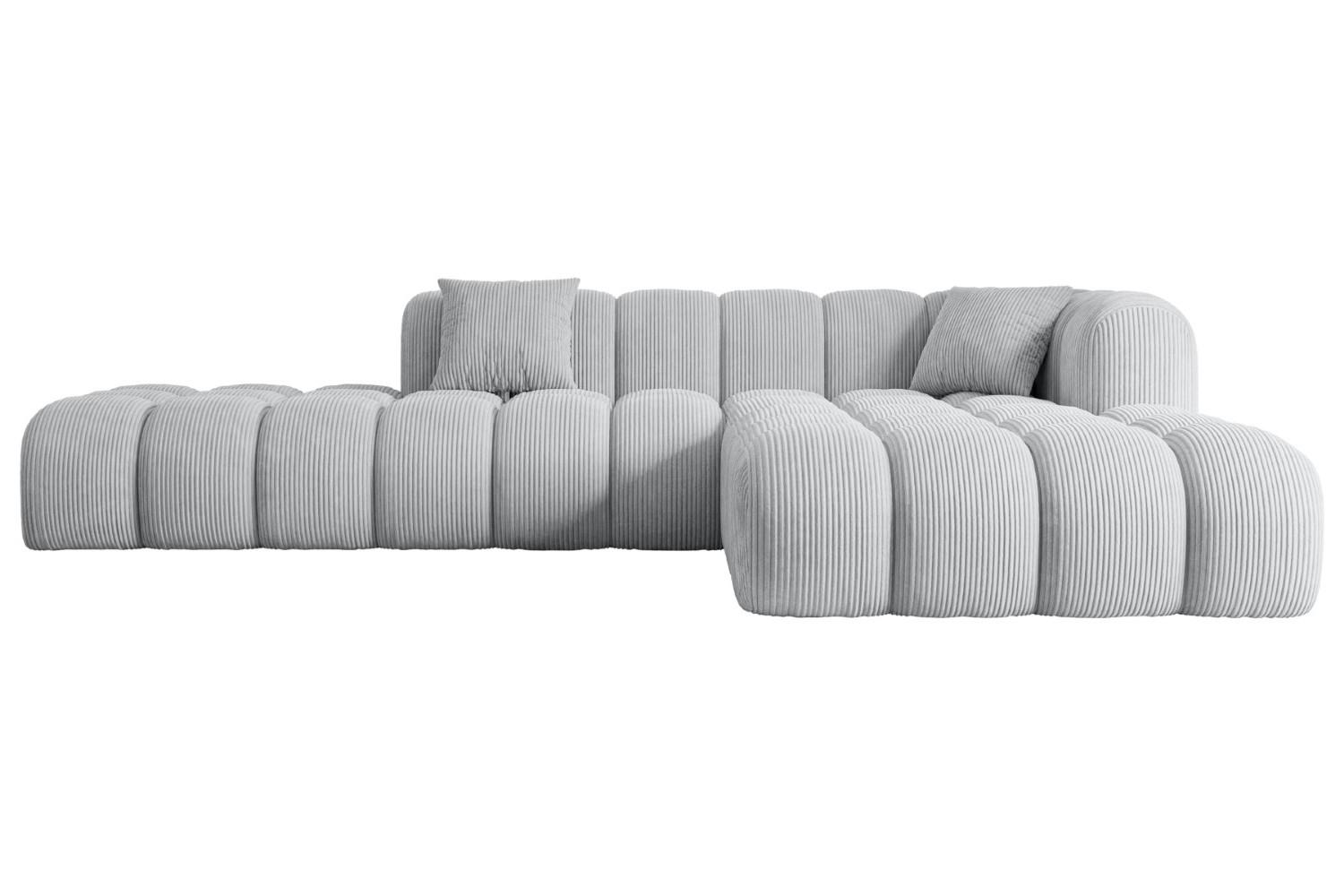 ECKSOFA Ottomane Rechts OLEA-L2 - 289x176x71 cm Grau - Schwarz/Grau, Holzwerkstoff/Kunststoff (289/176cm) - ALTDECOR