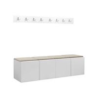 GARDEROBEN-SET Orion VII - Creme/Weiß, Holzwerkstoff/Kunststoff (168/42/46cm) - MIRJAN24