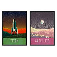POSTER Set Mit 2 Landeblätter A3 Rahmenlos - Klar, Papier (29.7/5/42cm) - Nacnic