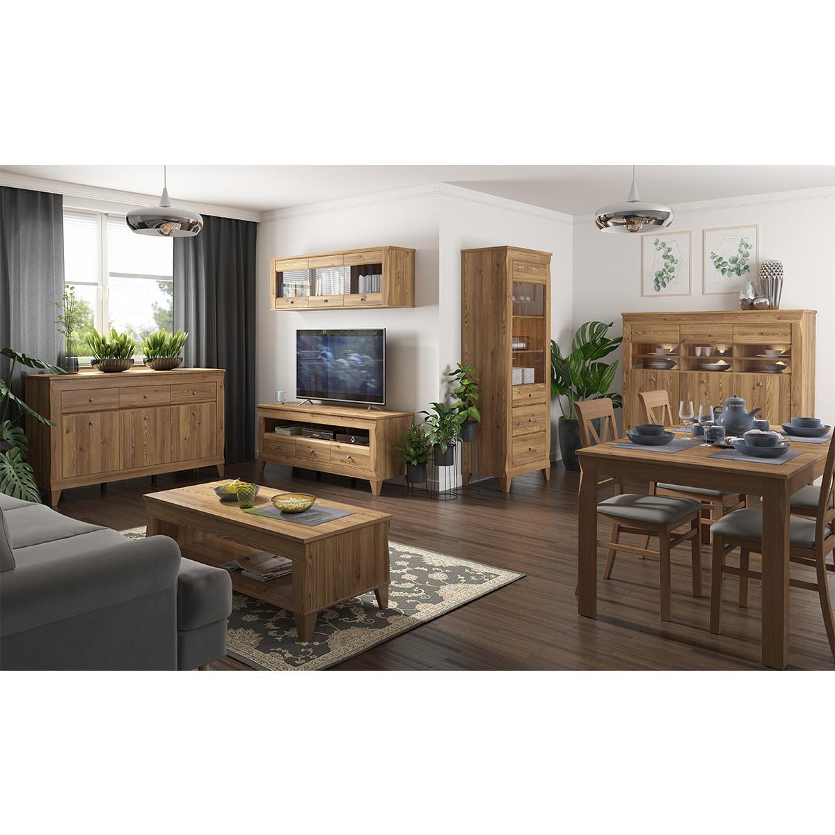 VITRINE Raya Holz - Braun, Holzwerkstoff (72/202/47cm) - Petits-meubles