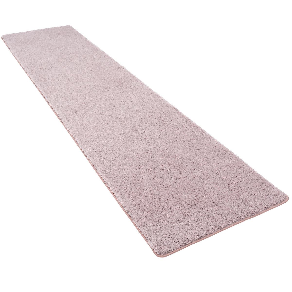 HOCHFLOR SHAGGY LÄUFER TEPPICH PALACE - Rosa, Textil (100/100cm) - Snapstyle
