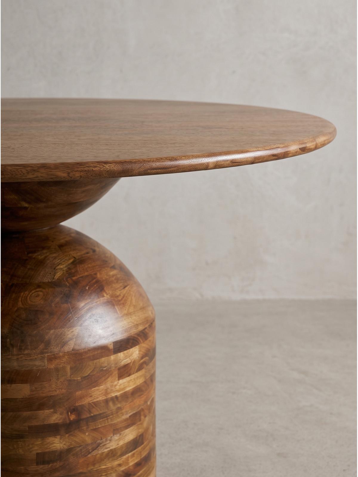 ESSTISCH ATRANI, Mango Massivholz, Ø 120 x 74 cm - Braun, Mangoholz/Holz (120/120/74cm) - KADIMA DESIGN