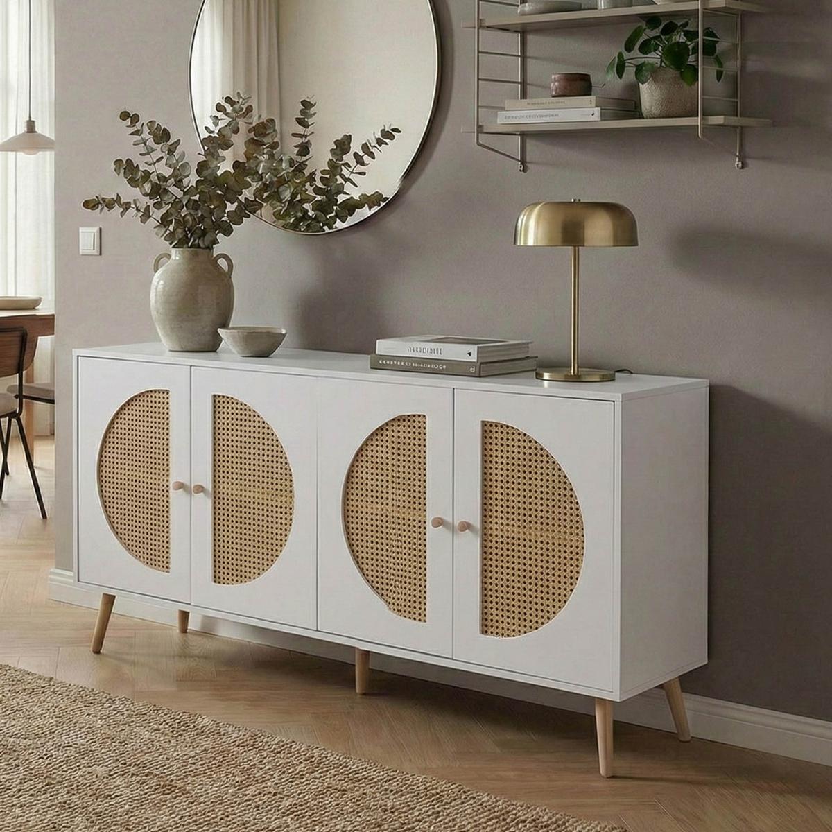 SIDEBOARD Weiß - Weiß, Holz (160/80/40cm) - MCW