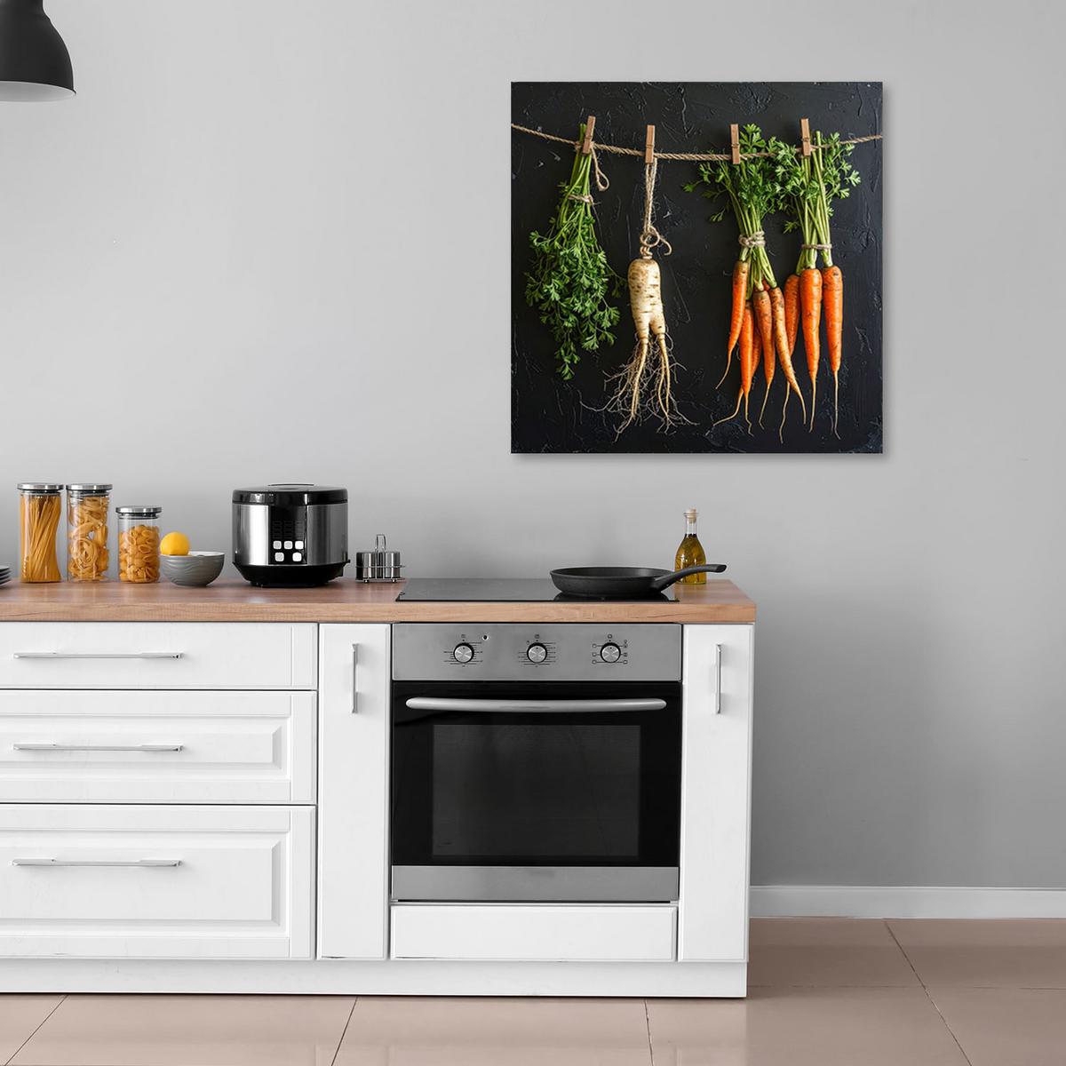 LEINWANDBILD Essen & Trinken 40x40cm - Orange, Textil (40/40cm) - Feeby