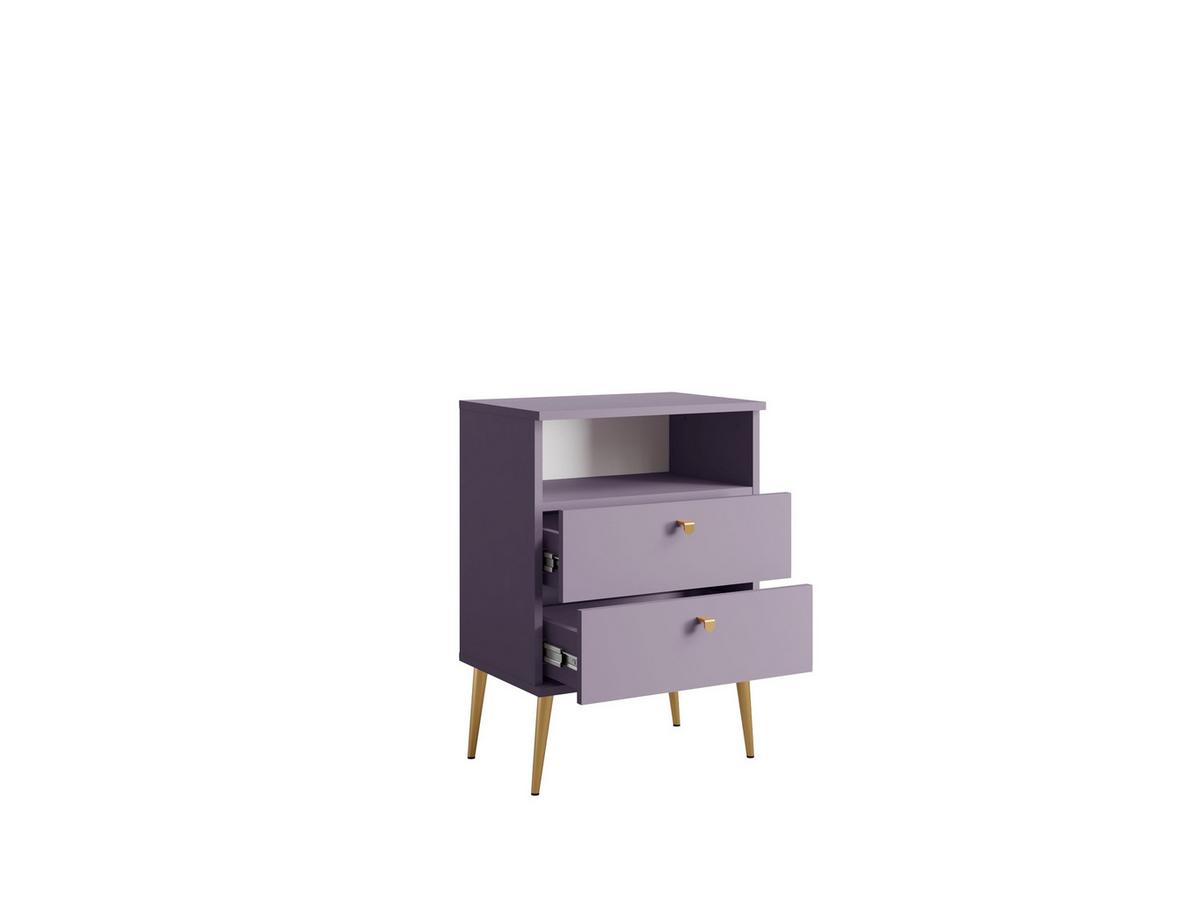 NACHTTISCH Pflaume 50/69,5/33,9 - Pflaume, Holzwerkstoff (50/70/34cm) - RAUMHIRSCH FURNITURE