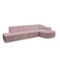ECKSOFA Ottomane Rechts ARRIO-L2 - 328x171x83 cm Rosa - Rosa, Holzwerkstoff/Textil (328/171cm) - ALTDECOR