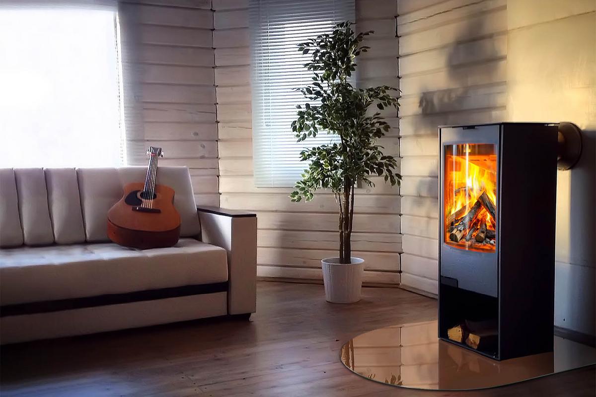 GLASPLATTE für Kamin 100x100 cm - Braun, Glas (100/100/0.4cm) - TULUP