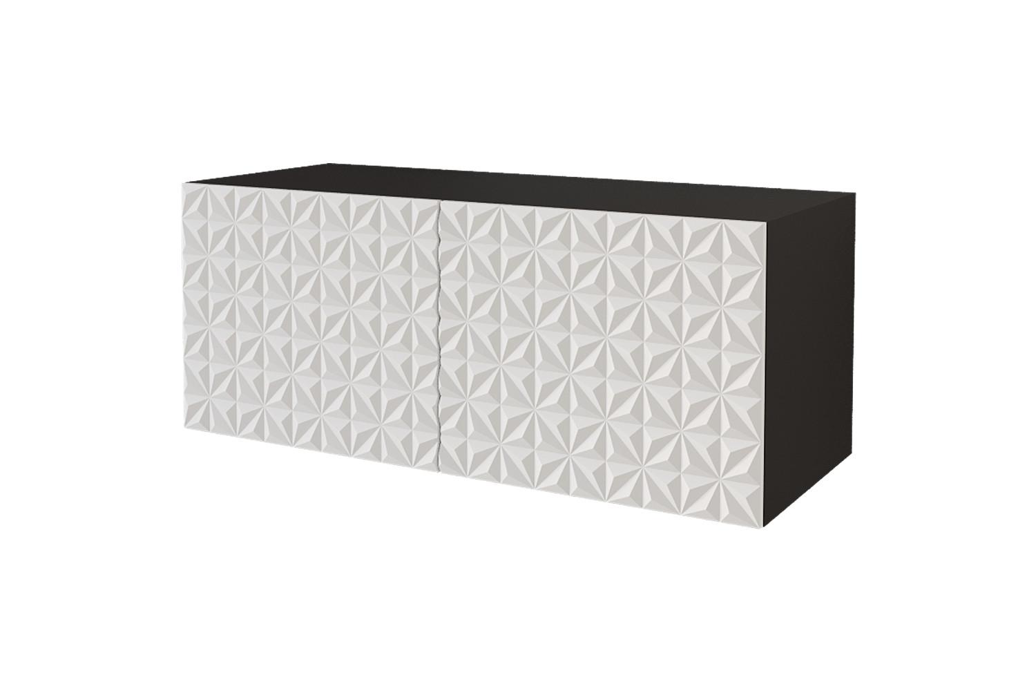LOWBOARD VIRA-W 100x40x40 cm - Schwarz / Weiß - Weiß, Holzwerkstoff (100/40/40cm) - ALTDECOR