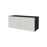 LOWBOARD VIRA-W 100x40x40 cm - Schwarz / Weiß - Weiß, Holzwerkstoff (100/40/40cm) - ALTDECOR