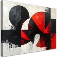 LEINWANDBILD 3D und geometrisch 45x30cm - Rot, Textil (45/30cm) - Feeby
