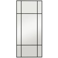 WANDSPIEGEL Glas Metall Schwarz - Schwarz, Glas (2/110/50cm) - HOMCOM