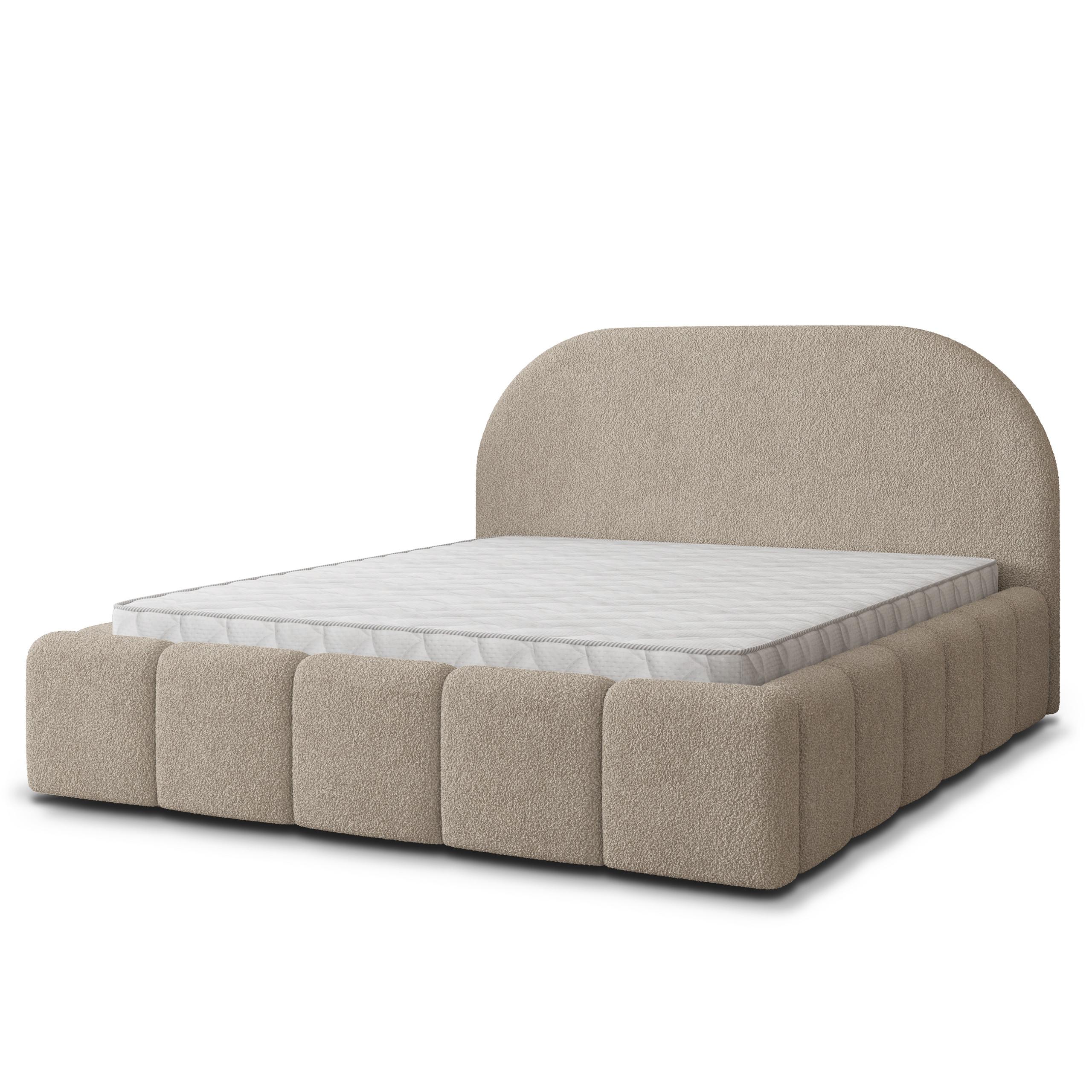 POLSTERBETT FLUSSO 180x200 cm mit Bettkästen - Beige - Beige, Holz (180/200cm) - MASSENO