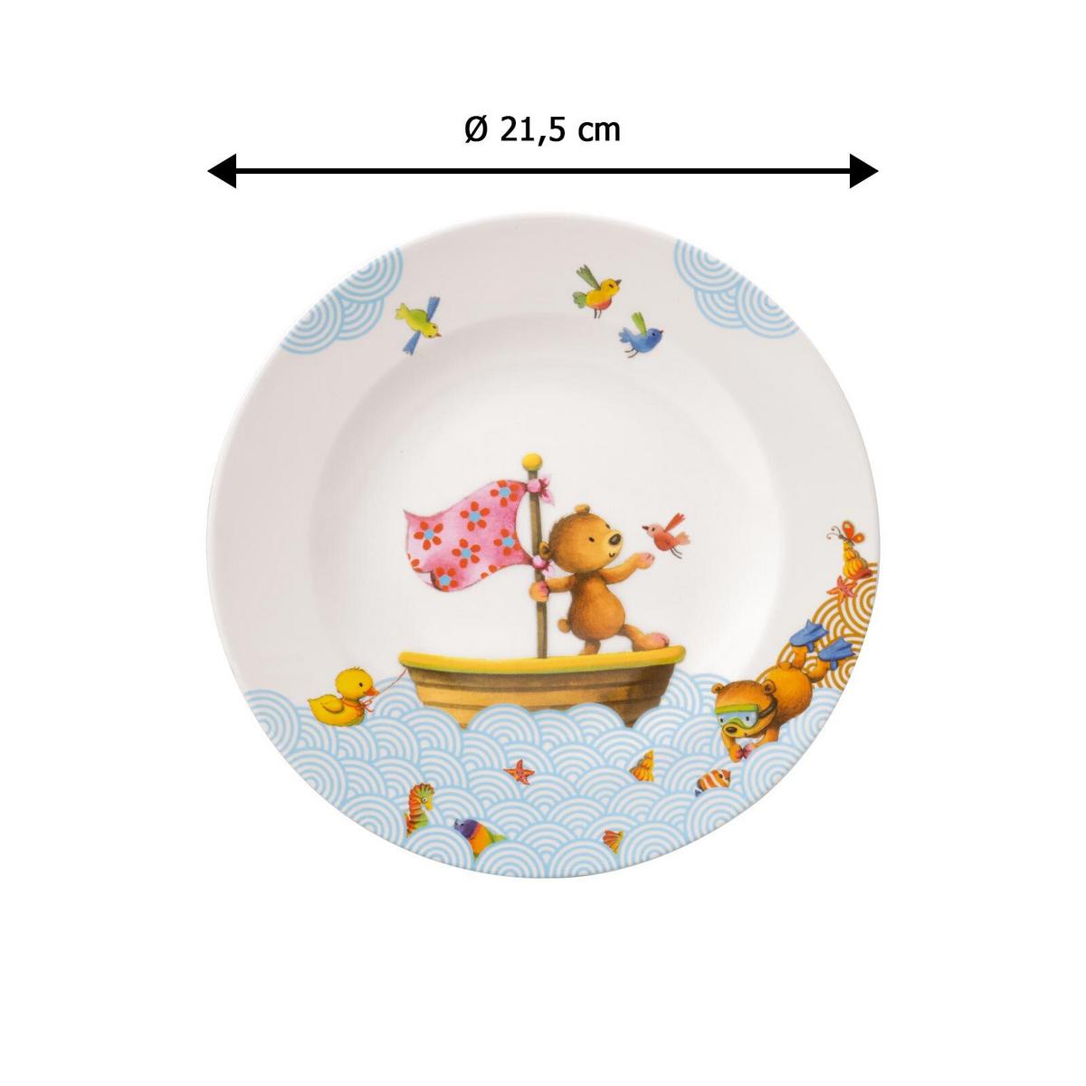 KINDERTELLER Happy as a Bear bunt ø 21,5 cm - Multicolor, Keramik (21.5/1.6/21.5cm) - Villeroy & Boch