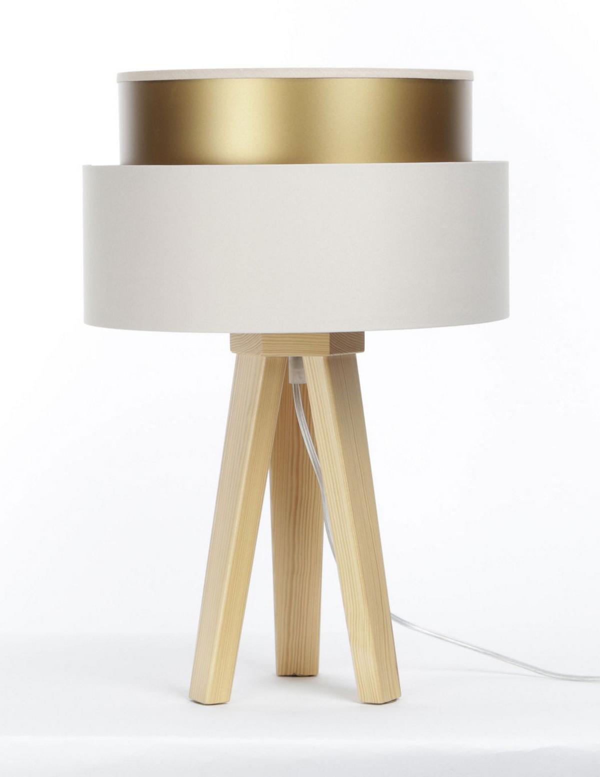 TISCHLAMPE Gold 30/45 cm - Beige, Kunststoff (30/0.7/45cm) - ONZENO