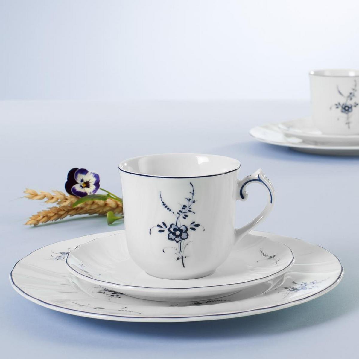 KAFFEESERVICE Vieux Luxembourg weiß-blau 18-tlg. - Blau/Weiß, Keramik (2/2/2cm) - Villeroy & Boch