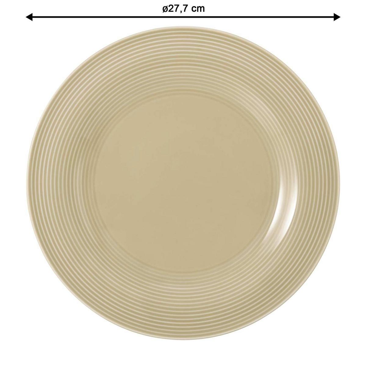 SPEISETELLER Beat Color Glaze Sandbeige ø 27,7 cm 6er Set - Beige, Keramik (27.7cm) - Seltmann Weiden