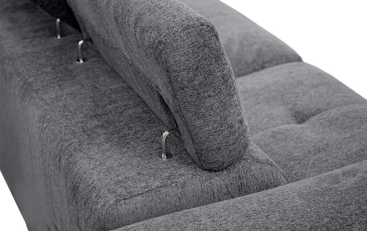 SOFA CALVERA 3-Sitzer, grau - Grau, Holzwerkstoff/Textil (204/79/106cm) - Wozimo
