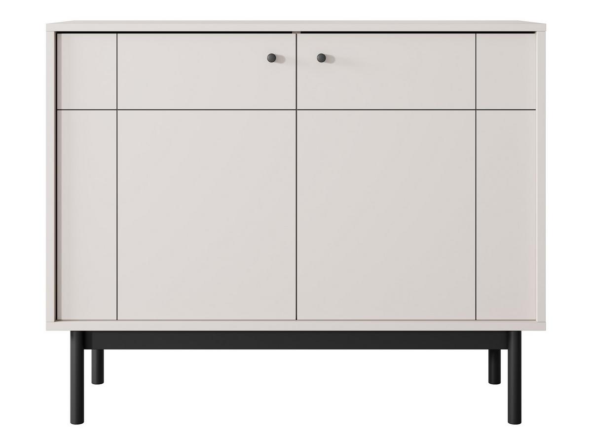 SIDEBOARD Cypressa 2T Beige 104/83/39 cm – mit Beinen auf Gestell - Beige/Schwarz, Holzwerkstoff (104/83/39cm) - AX Living