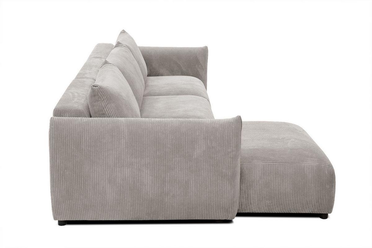 ECKSOFA TAUER 5-Sitzer, weiß - Schwarz/Weiß, Holzwerkstoff/Kunststoff (173/294cm) - Wozimo