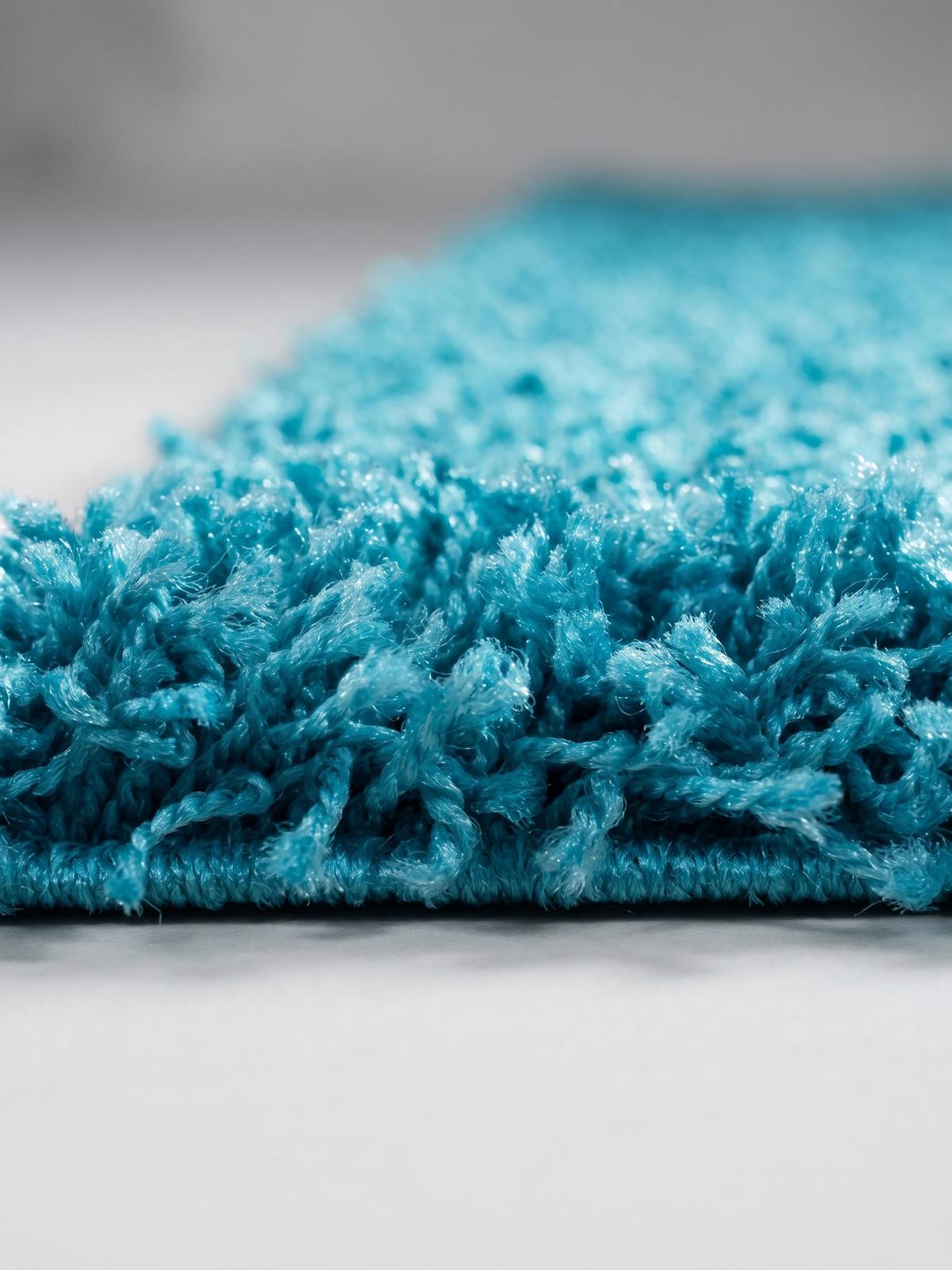 HOCHFLORTEPPICH RHEIN, einfarbig, aus Polypropylen, Türkis, 120 x 170 cm - Blau, Textil (170/120cm) - KADIMA DESIGN