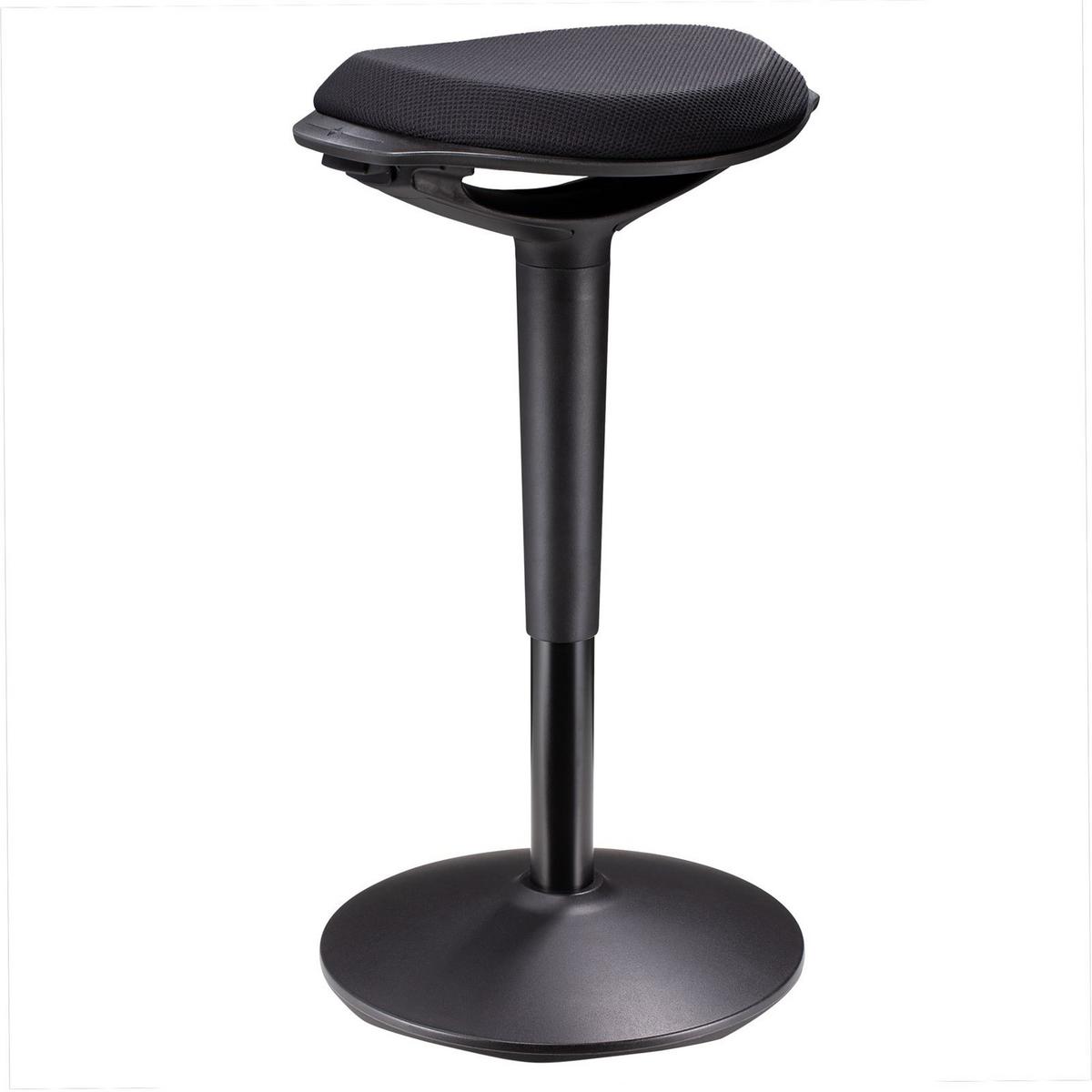 BÜROHOCKER ASTORIA schwarz - Schwarz, Textil (42/73/38cm) - CARO-Möbel