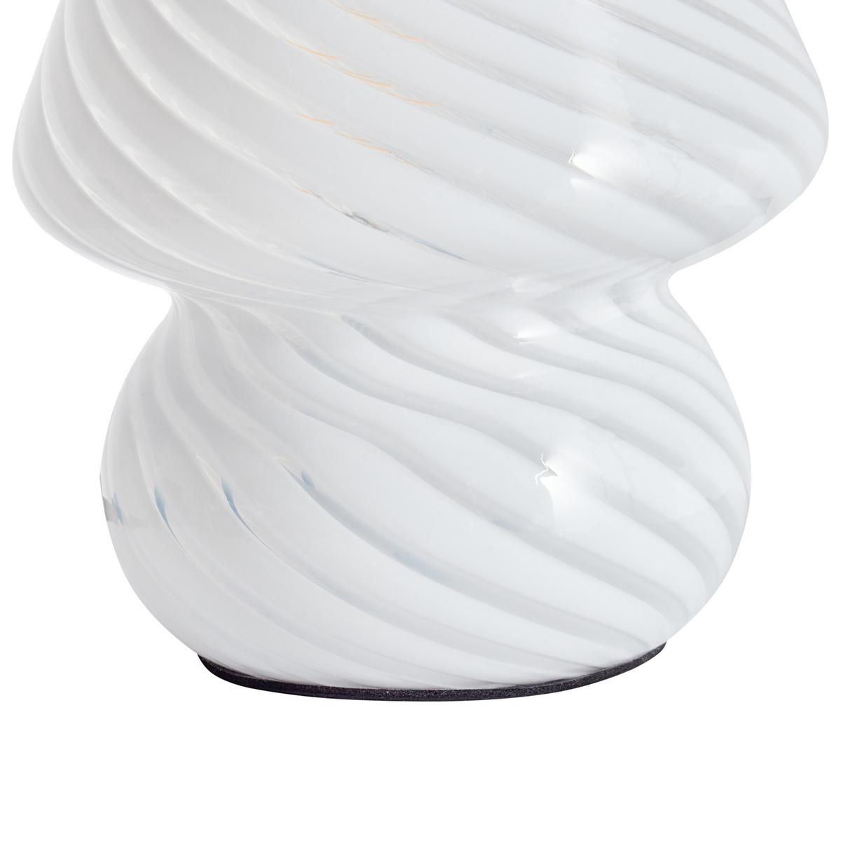 TISCHLEUCHTE Weiß Lobo - Weiß, Glas (14/14/18cm) - Beliani