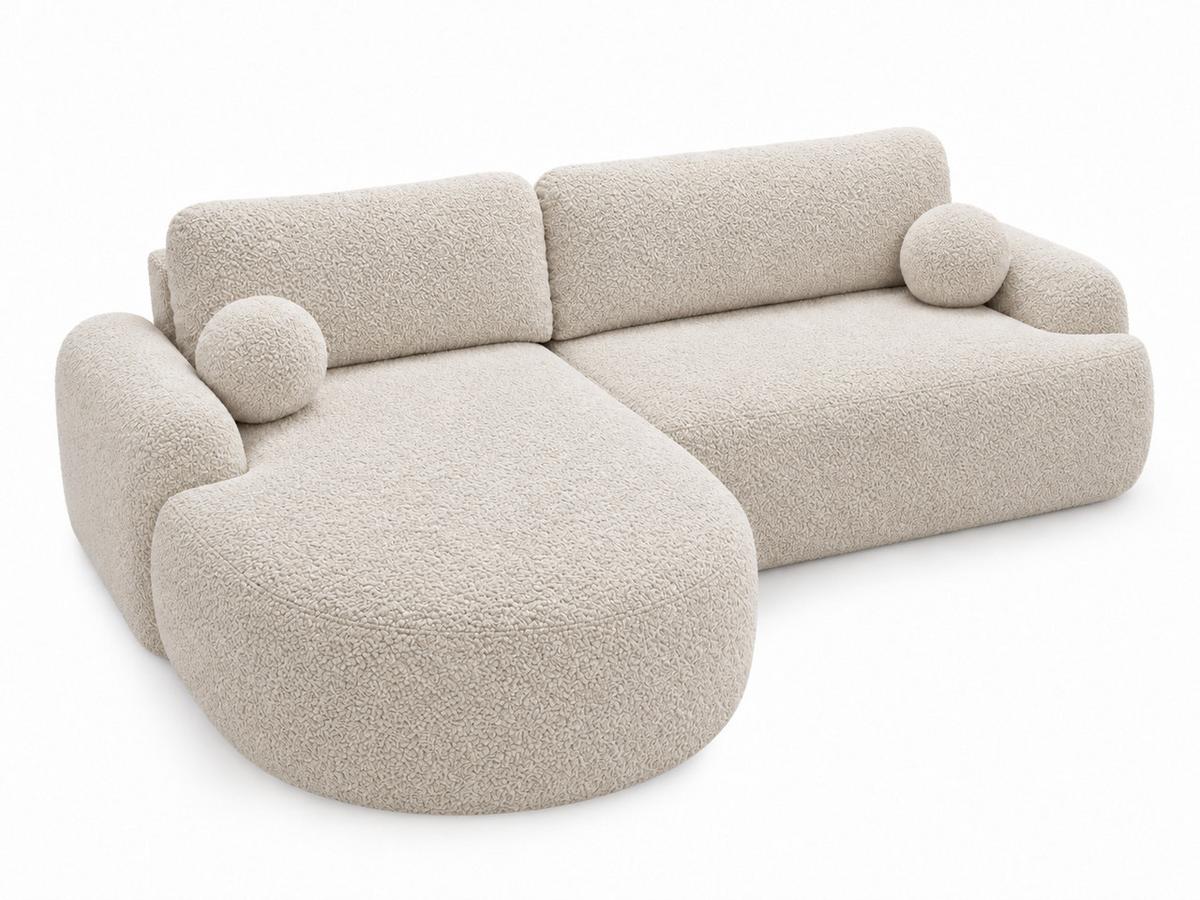 ECKSOFA Aurio Beige Links - Beige, Holz/Textil (177/261cm) - Graingold