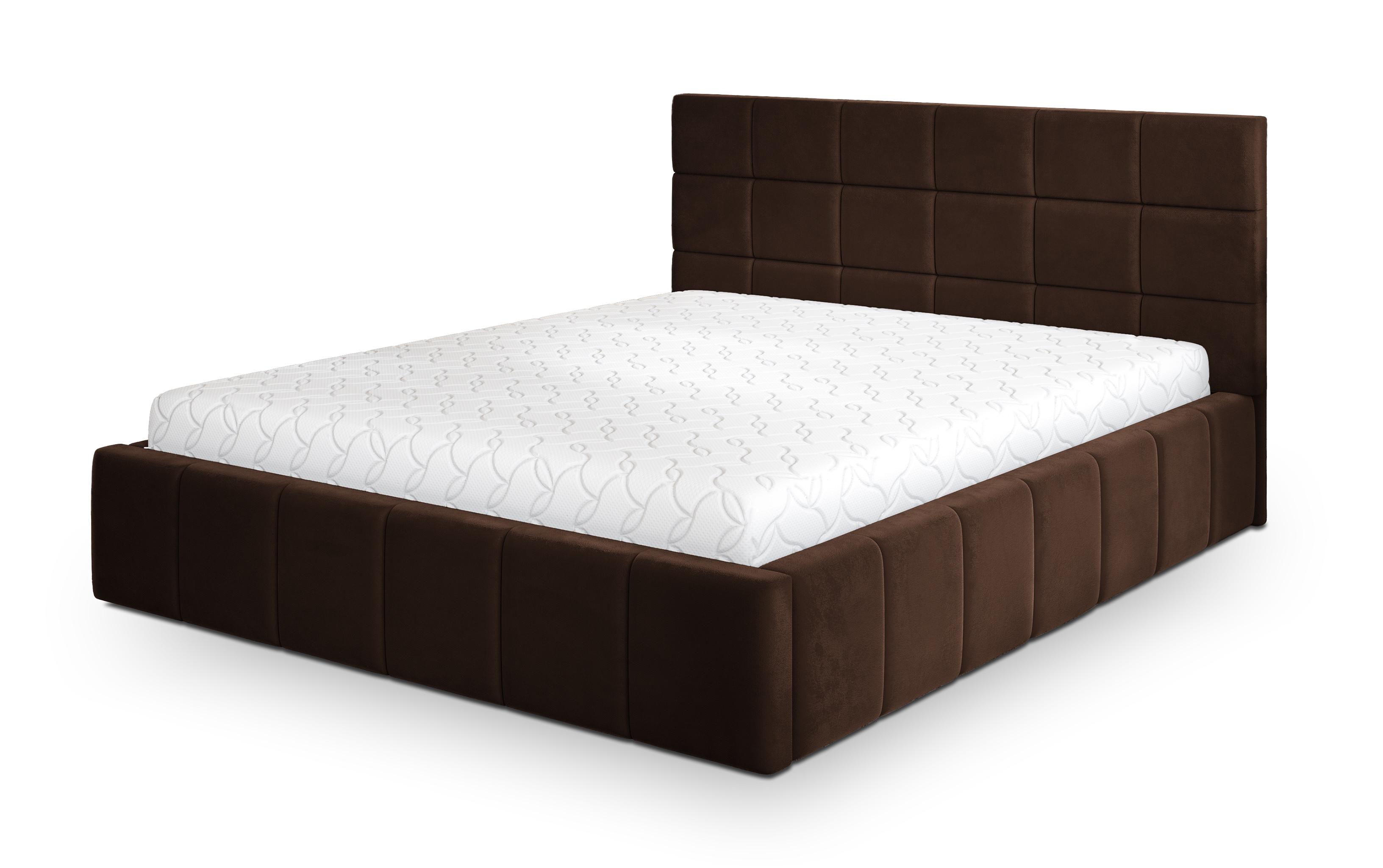 POLSTERBETT VERTO K 120x200 cm mit Bettkästen - Braun - Braun, Holz/Textil - MASSENO