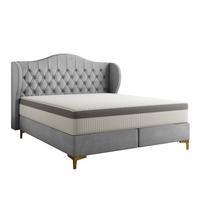 POLSTERBETT Pelagio In Whisper - Grau, Holzwerkstoff/Textil (180/200cm) - Fun Möbel