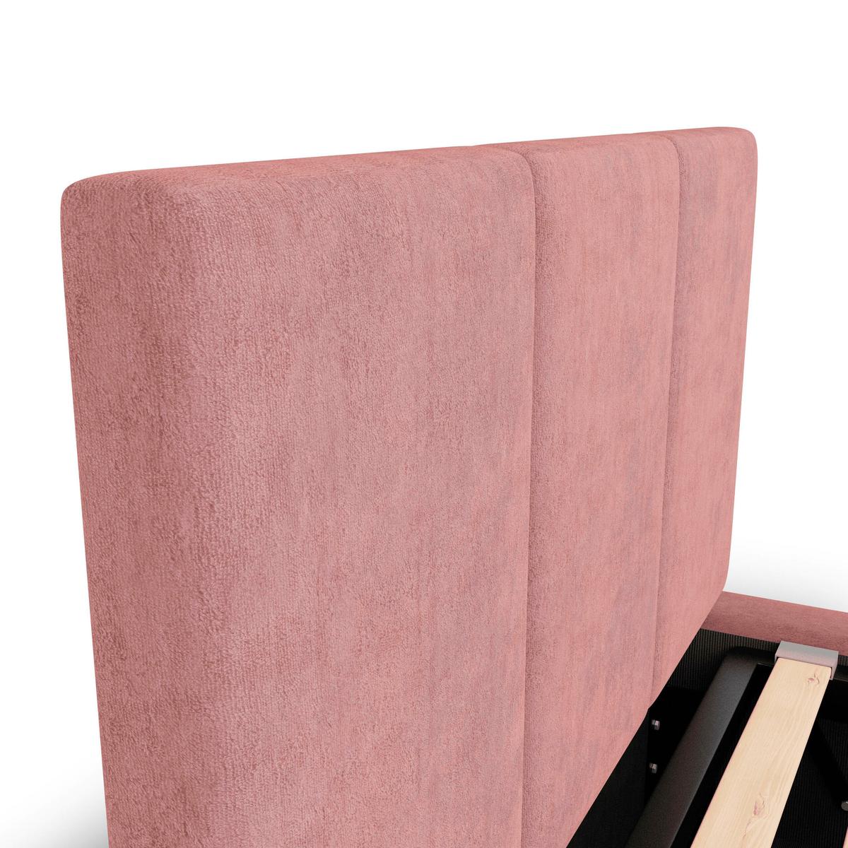 POLSTERBETT für Schlafzimmer Bett mit Stauraum Rosa 90x200 - Rosa, Holzwerkstoff/Metall (90/200cm) - Muralo