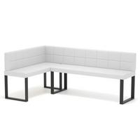 ECKBANK links SANA U Kunstleder gesteppt, 142/196 cm Weiß - Weiß, Kunststoff/Textil (142/196cm) - Idohome