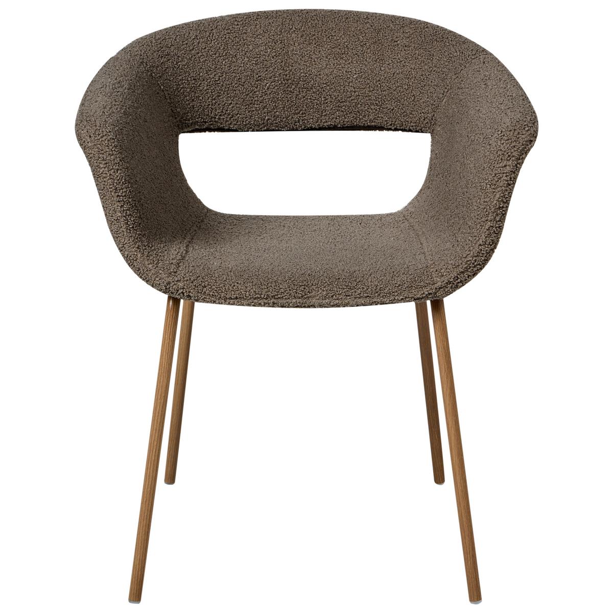 ESSZIMMERSTUHL 2er-Set Taupe Elma - Taupe/Braun, Textil (63/76/50cm) - Beliani