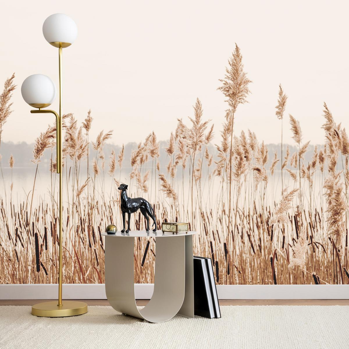 FOTOTAPETE für Wohnzimmer Pflanzen Natur 450x315 - Beige/Braun, Papier (450/315cm) - Muralo