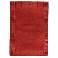 HANDKNÜPFTEPPICH Denver 70x140 cm - Rot, Textil (70/140cm) - THEKO