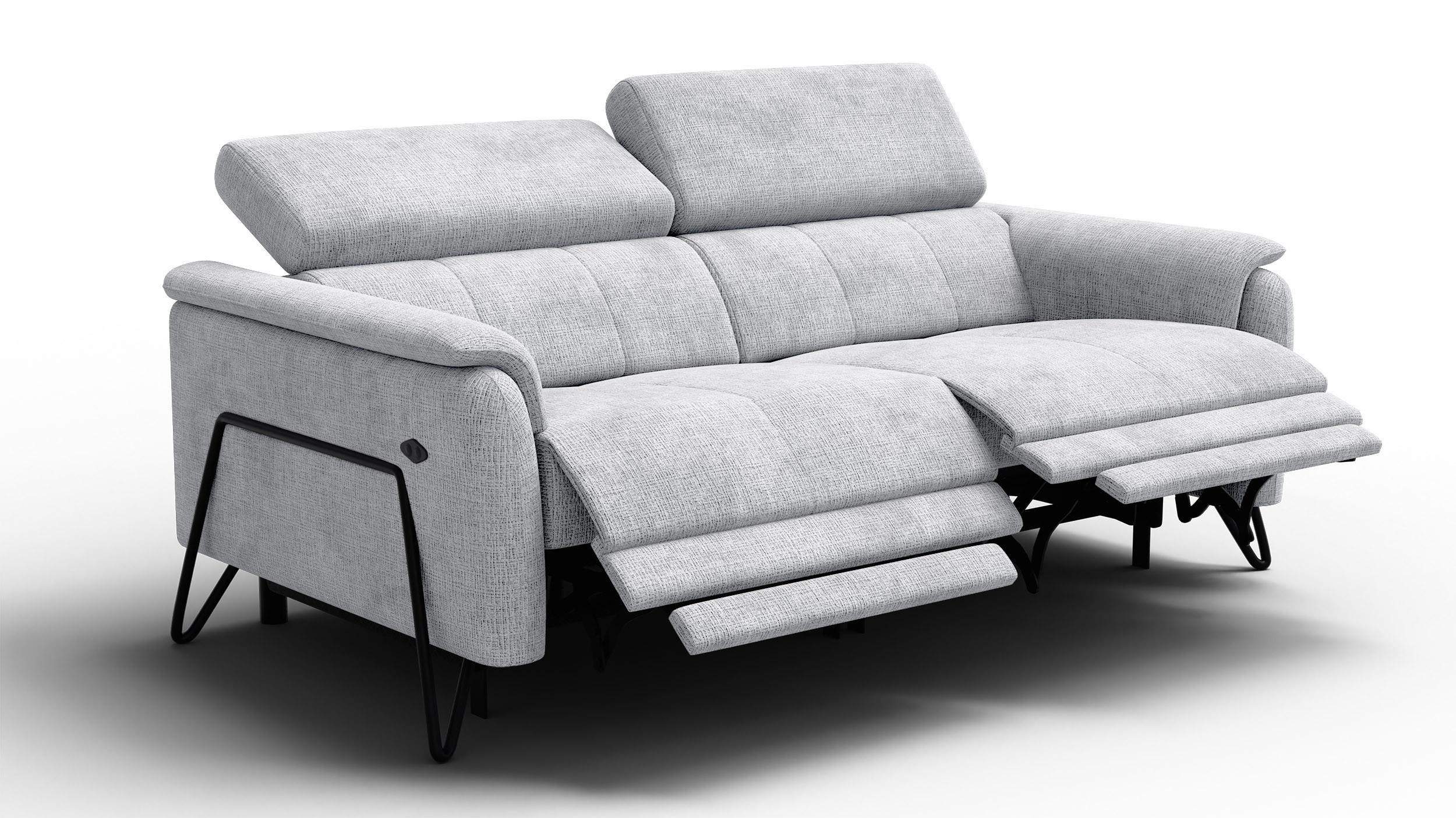 RELAXSOFA RODEN 3-Sitzer, hellgrau - Hellgrau, Holz/Textil (194/82/103cm) - Wozimo