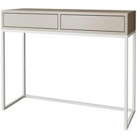 KONSOLENTISCH Lango 100/85/35 kaschmir mit weißen Matellbeinen - Kaschmir/Weiß, Holzwerkstoff/Metall (35/100/85cm) - Beautysofa