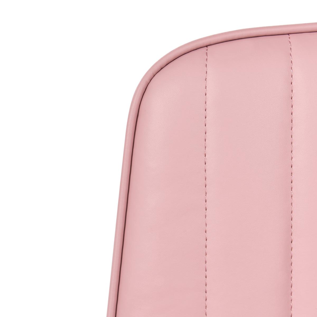 SCHREIBTISCHSTUHL Kunstleder Pastellrosa Berne - Pink, Kunststoff (60/80/60cm) - Beliani