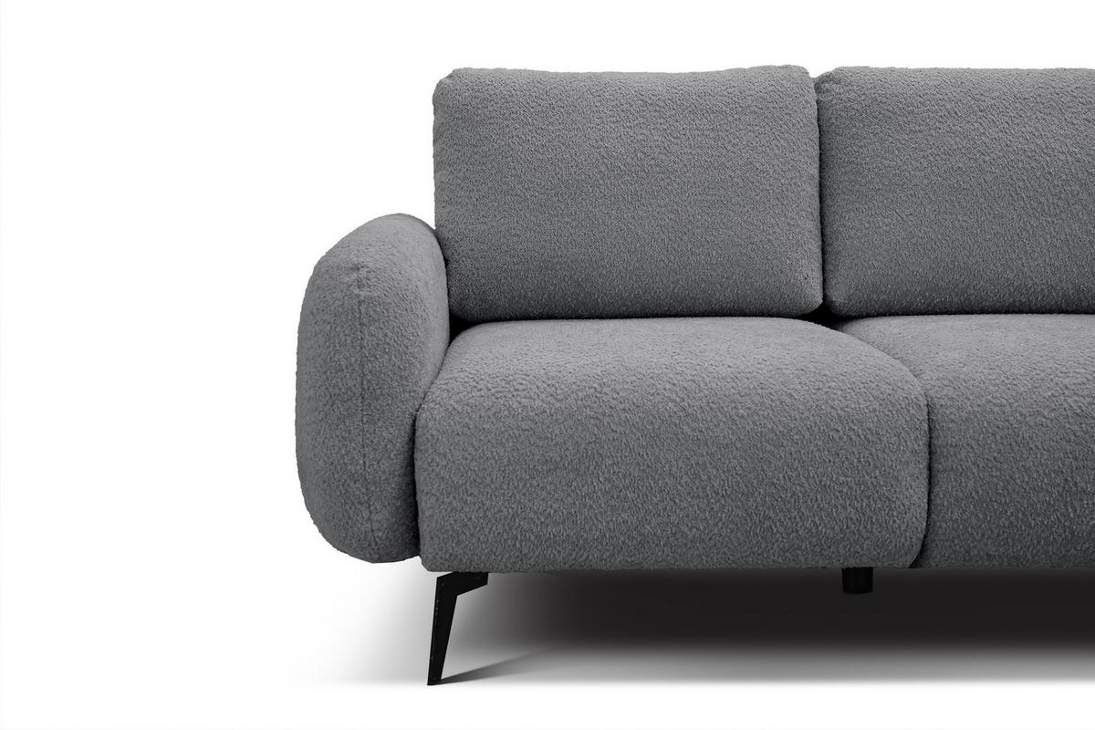 SOFA FEBE 2-Sitzer, dunkelgrau - Dunkelgrau/Schwarz, Holz/Textil (160/82/96cm) - Wozimo